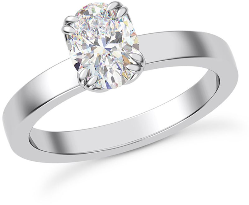 3 Carat Oval Cut Lab Diamond Solitaire Ring