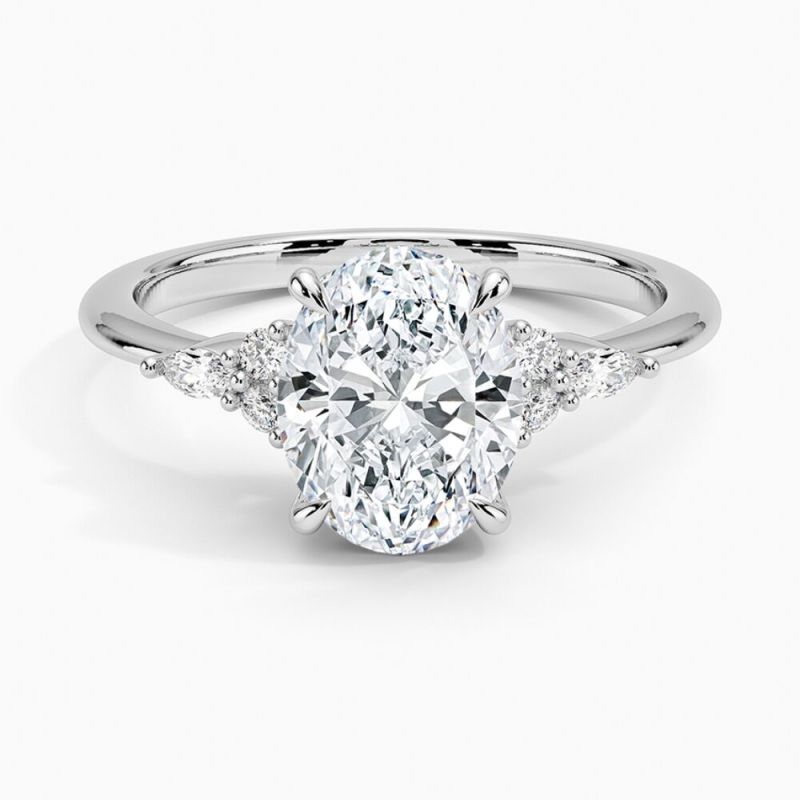 3 Carat Oval Cut Lab Diamond Wedding Ring For Women