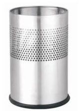 Steel Perforated Dust Bin, Color : Silver for Indoor
