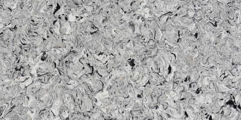 Nero Marquina Silk Quartz Slab