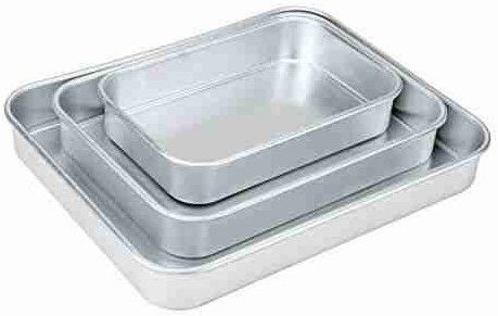 Aluminum Oven Tray, Color : Silver for Baking Roasting