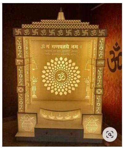 Printed CNC Wooden Corian Mandir