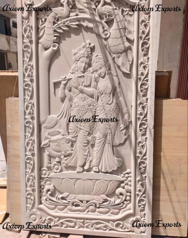 Radha Krishna Stone Mural