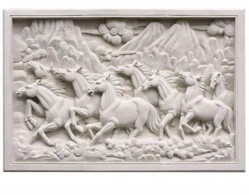 Seven Horses Stone Wall Mural