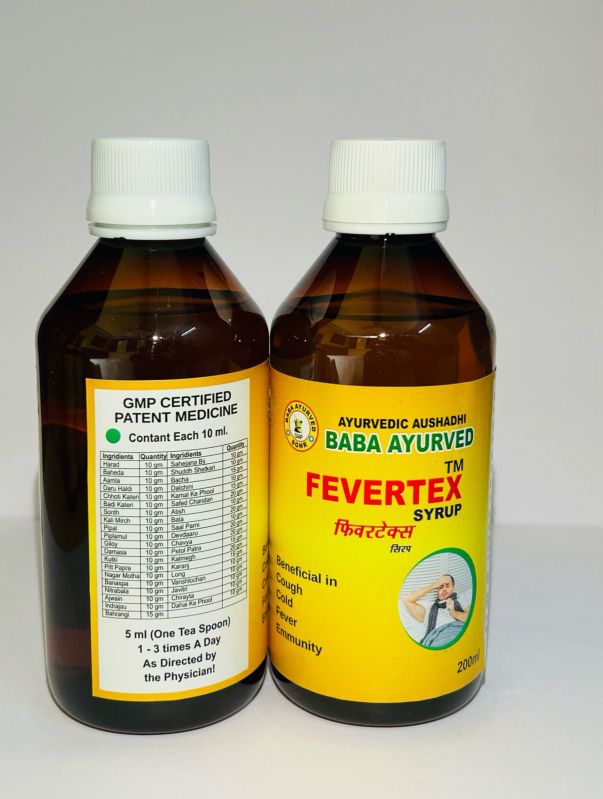200ml Fevertex Anti Fever Syrup