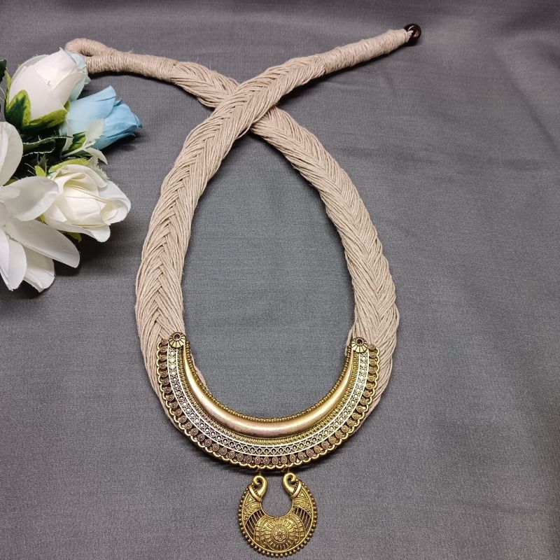 Boho Braided Jute Necklace