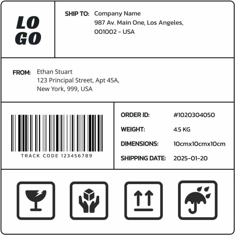 Order Identification Labels
