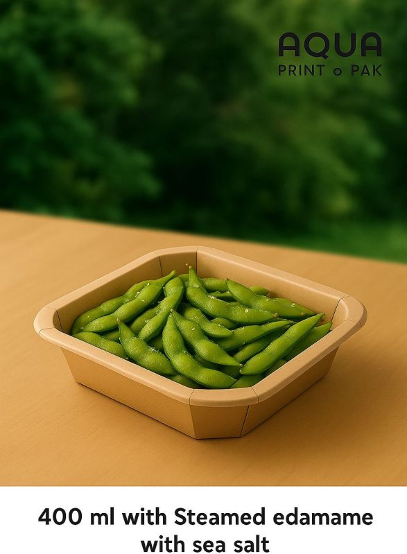 Square Brown Paper Food Containers