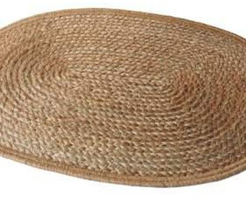 Braided Oval Jute Mat