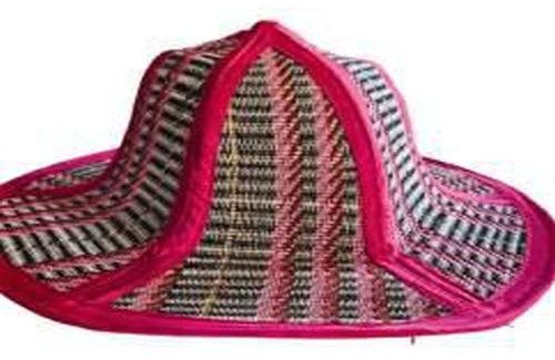 Pink Trimmed Hand Woven Korai Grass Hat