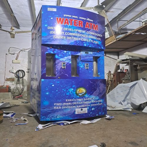 Smart Water ATM with 250 Ltr Storage and 500 Lph RO Purification System