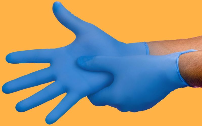 Blue Nitrile Exam Gloves