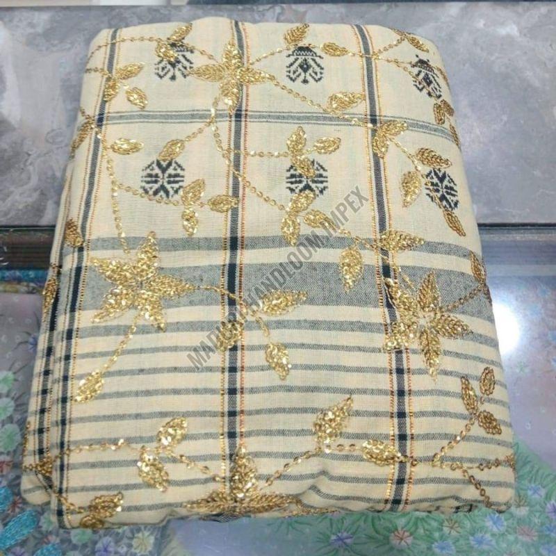 White Embroidered Fabric