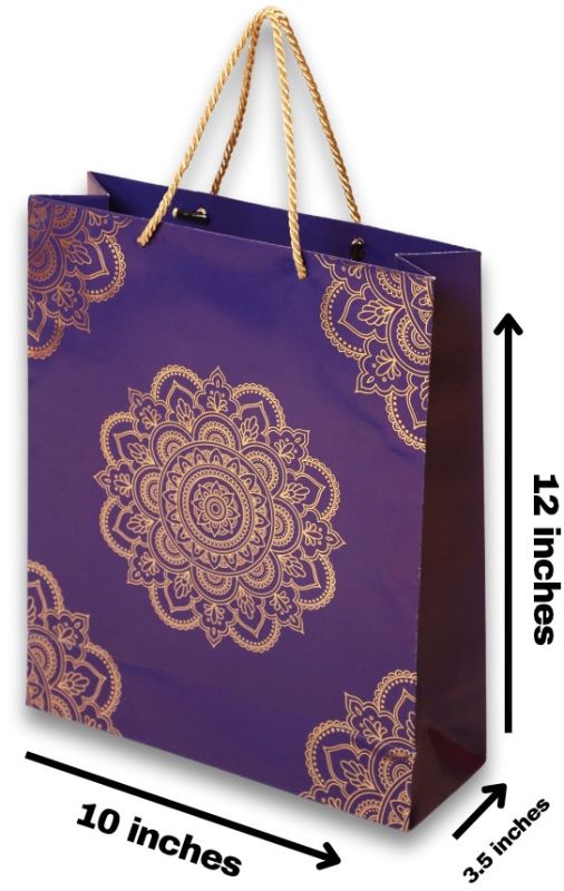 Royal Purple Gold Foil Gift Bag