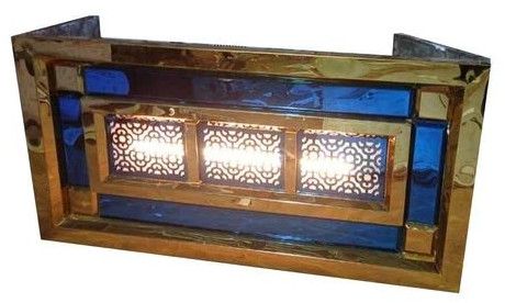 Stainless Steel 3.5 Feet Catering Display Counter, Color : Brown Blue