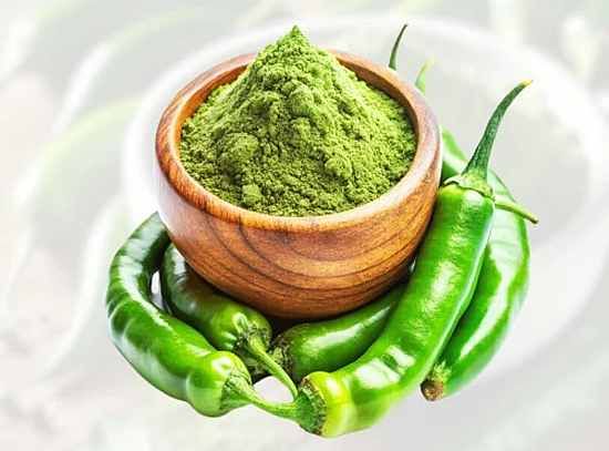 Dehydrated Green Chilli Powder