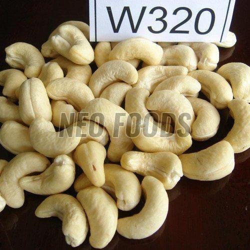 Hard Raw W 320 Cashew Nuts, Color : White, Creamy