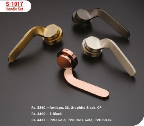 EDGE S-1017 Modern Curved Mortise Door Handle Set