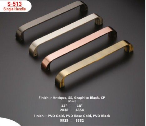 EDGE S-513 Compact Ribbed Designer Single Door Pull Handle