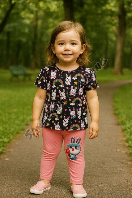Kids Girls Print T-shirt &AMP; Leggings Set