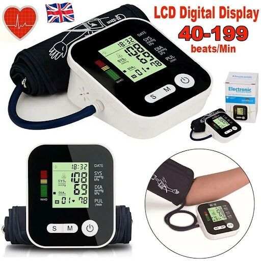 Digital Automatic Blood Pressure Monitor BP Machine Heart Rate-UK
