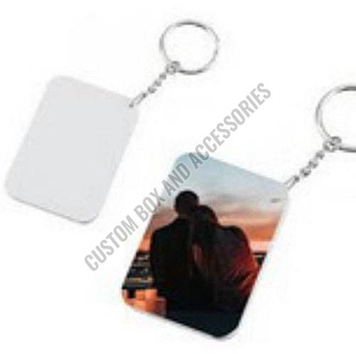 6x4 Cm Rectangle MDF Sublimation Keychain