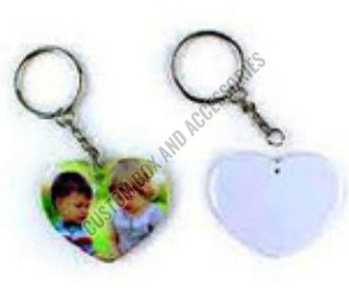 6x5 Cm Heart Shape MDF Sublimation Keychain