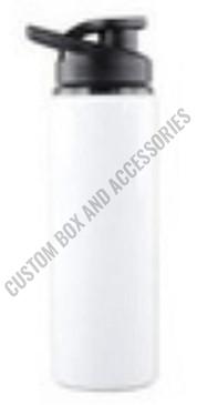 750 Ml White Metal Sports Sipper Bottle
