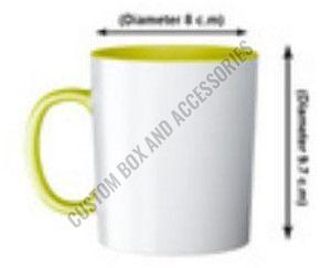 A++ Grade 330 Ml Yellow Three Tone Ceramic Mug