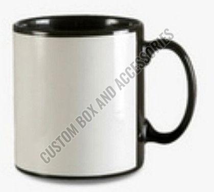 A++ Grade 350 Ml Black Patch Ceramic Mug