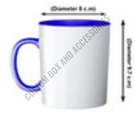 A++ Grade 350 Ml Blue Three Tone Ceramic Mug