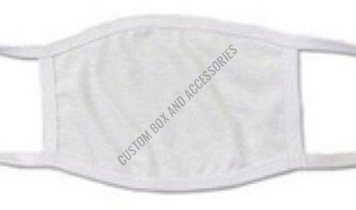 Cotton One Size Fits Most White Reusable Sublimation Blank Face Mask
