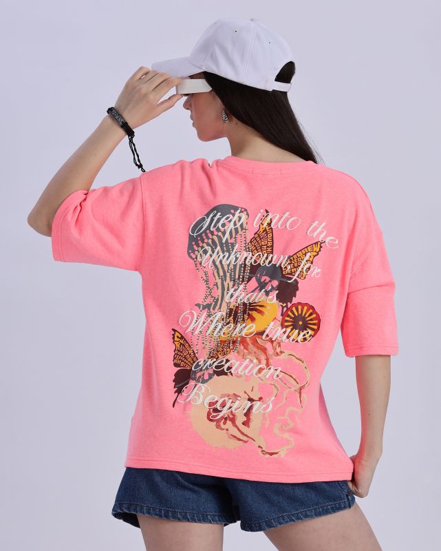 Unisex Graphic Print Oversized T Shirt