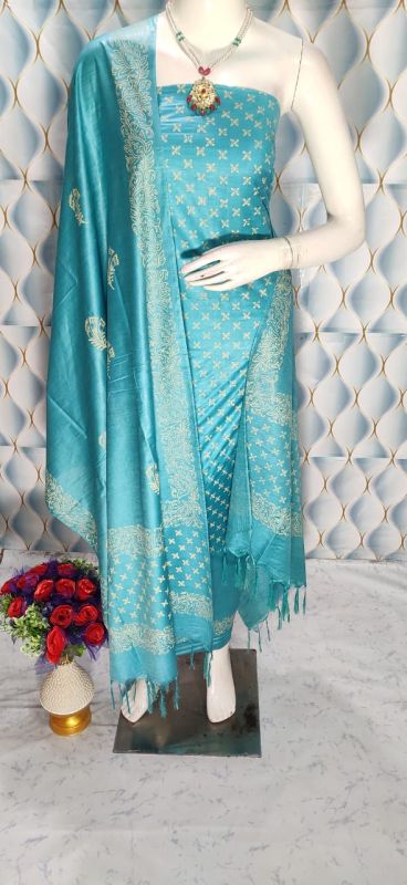 Katan Silk Unstitched Suit