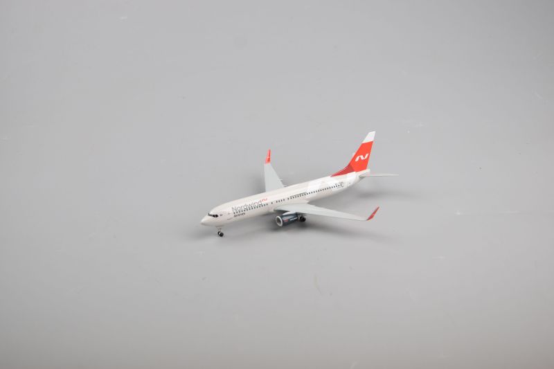 Resin Plane with Wheels 20cm B737 Nord Wind Aircraft Plane Model Gift