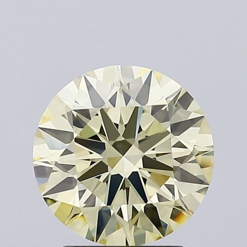 Lab Grown Diamond Round 2.02ct Fancy Light Yellow VS1 Loose Diamond