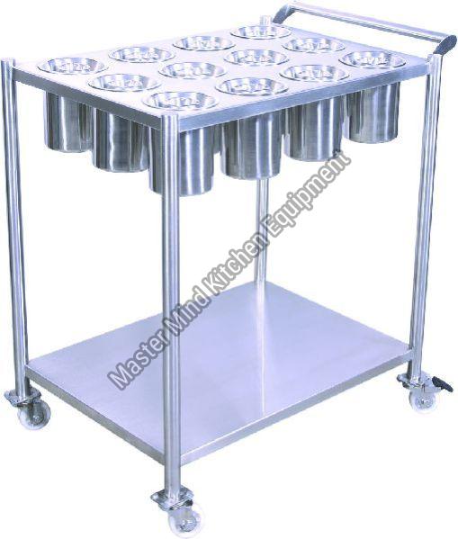 Stainless Steel Masala Trolley