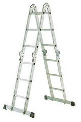 Silver Aluminum Folding Platform Ladder, Circuit Type : 2 Way