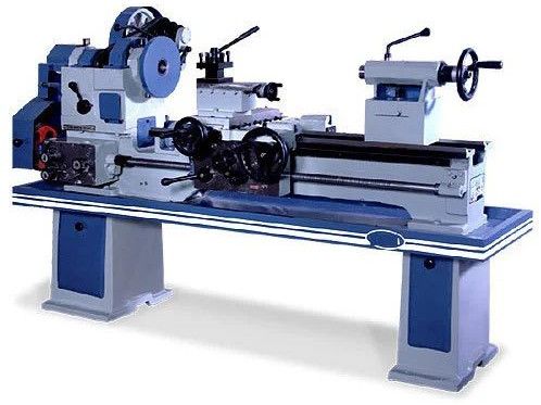 Steel Medium Duty Lathe Machine, Color : Blue