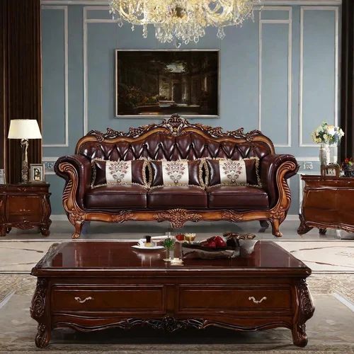 Teak Wood Wooden Antique Designer Sofa Set