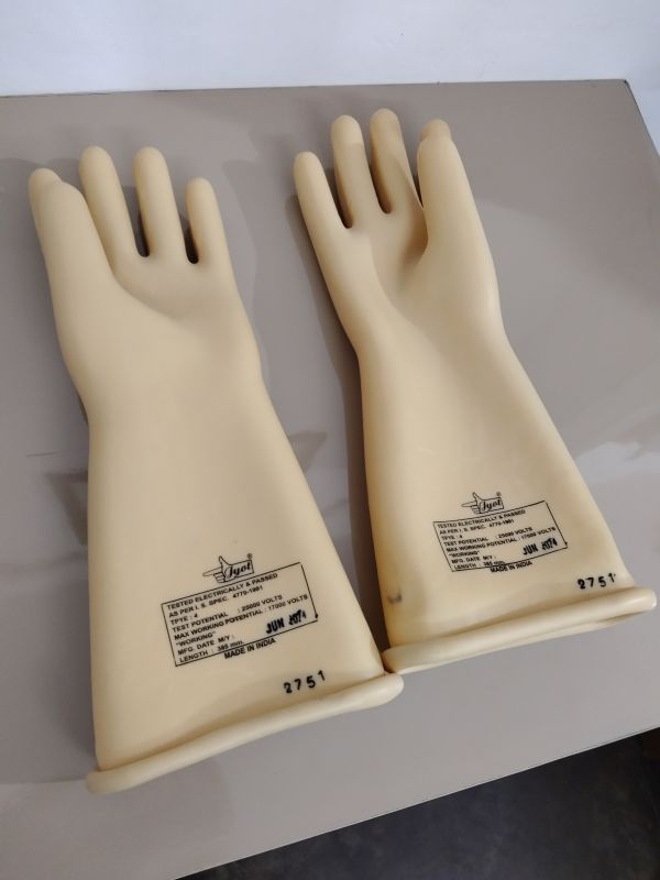 33 kv-11 Kv Electrical Rubber Hand Gloves