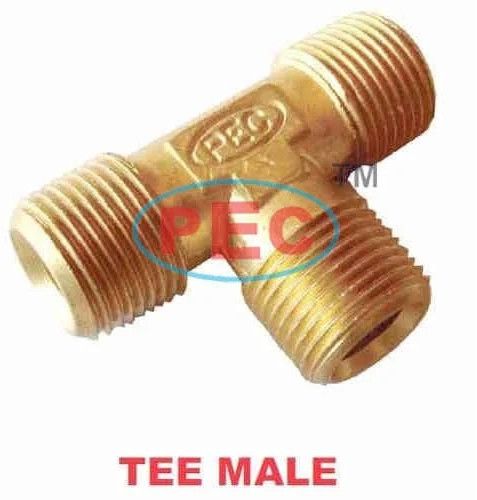 Olive T Male Brass Compression Fittings, Color : Cream for Gas Pipe