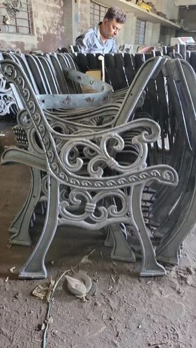 Cast Iron Garden Bench Legs, Color : Chrome