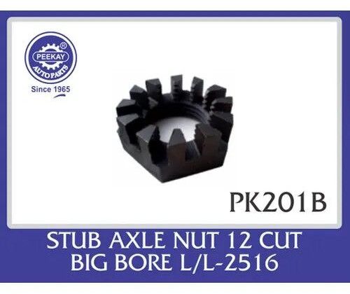 Stub Axle Nut 12 Cut Big Bore L/L-2516
