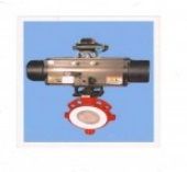 Pfa Lined Butterfly Valve Pn Actuated