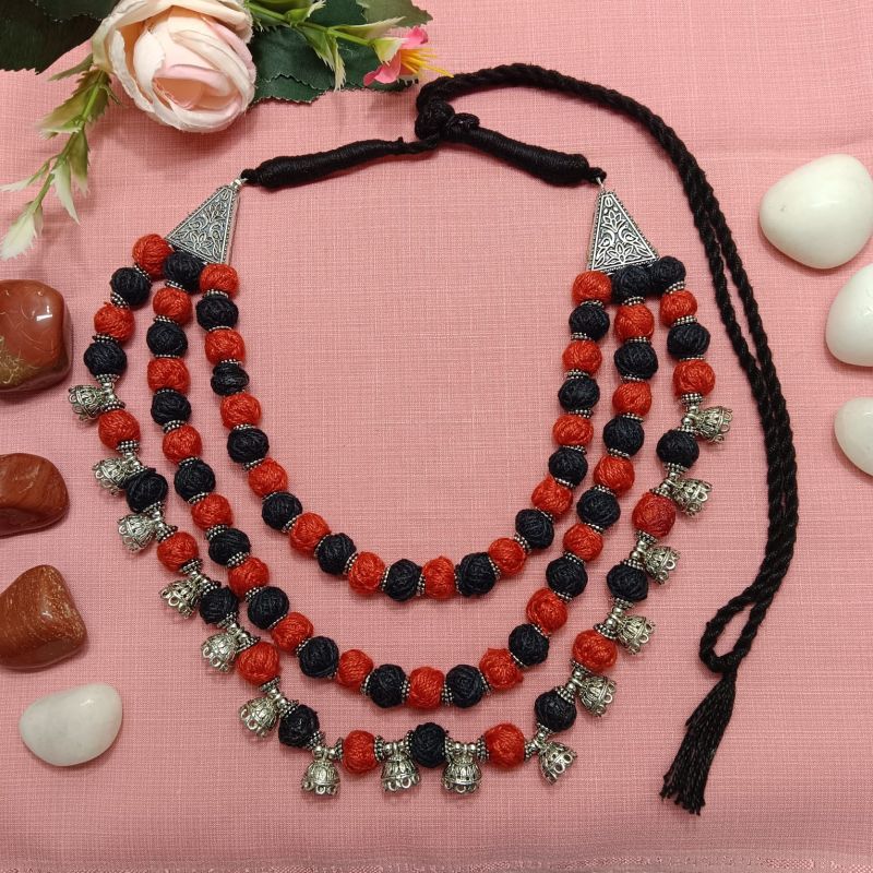 Handmade German Silver Multi-Layered Necklace