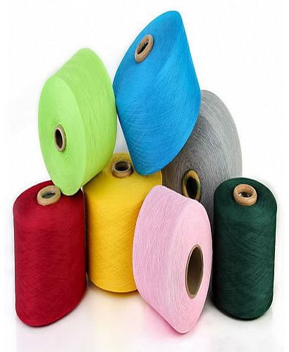 Cotton-Viscose Blend Plain Multicolor Cvc Yarn