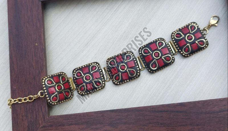 bohemian brass thread bracelet