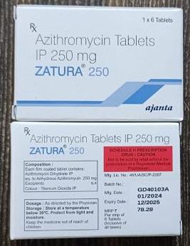 Zutura 250 Mg Azithromycin Tablets, Prescription : Prescription