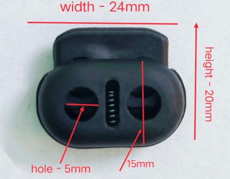 Cord Lock Double Hole (Owl)